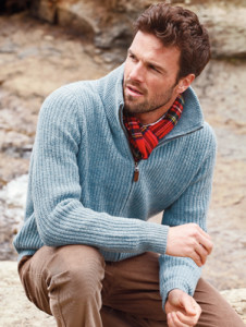 Fisherman Ribbed Lambswool Cardigan